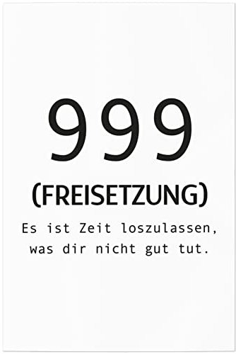 JUNIWORDS Poster, 999 (Freisetzung) Es ist Zeit loszulassen, was dir Nicht guttut, 40 x 60 cm