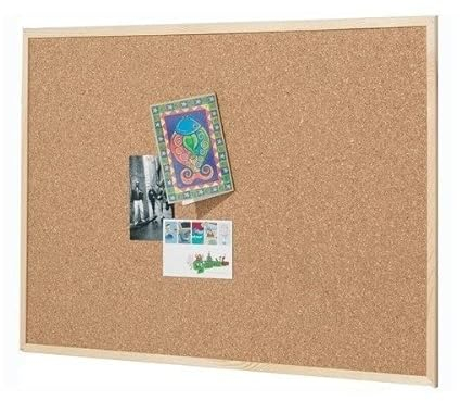 Kurk24 - Korkpinnwand - Holzrahmen - Holz, Pinboard, Pinwand, Korkplatten, Vision Board, Korkwand - 60 x 90 cm