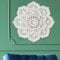 MARRAKESCH Boho Deko Wanddeko aus Holz 40cm gross Ornament Amila weiss als Orientalische Wandbild Dekoration Ramadan
