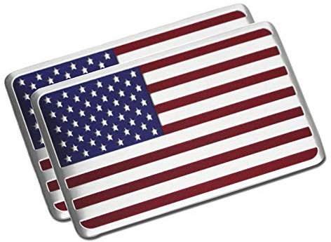 PTDecals 2 stücke USA Vereinigte Staaten Abzeichen Aluminium Metall Graphic Aufkleber Auto Emblem Aufkleber