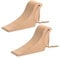 TNSLAND Set of 2 Beech Wooden Door Wedge Non-Slip, Bird Shape Door Stopper Wedge with Lanyard, Beige, Modern Style