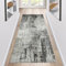 Siunwdiy Teppich Läufer Flur Grau Schwarz rutschfest 100x460cm Korridor Teppichläufer Waschbar Modern Schlafzimmer Wohnzimmer Läufer Teppich Breite 40-158cm