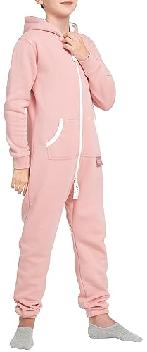 Basisstoff Yuppie Kinder Jumpsuit Jungen Mädchen Overall Rose Gr. 134-140