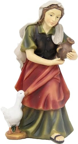 FADEDA Magd/Höhe:7 cm/handbemalt/detailgetreue Krippen Figuren - Weihnachten Tisch Dekoration Krippe Zubehör