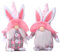 ENLACE 2 Stück Ostern Wichtel, Handgemachte Plüsch Osterhasen Zwerg, Frühling Osterhase Wichtel Deko, Osterwichtel mit Hasen Ohren, für Osterdekoration Tischdekoration Ostern Festliche Geschenk