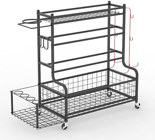 Dumbbel Rack, Dumbell Stand with Multi-direction Wheels and Hooks, Weight Storage Rack for Dumbbells, Kettlebells, Yoga Mats, Yoga Poses, Yoga Blocks, Home Gym Fitness, 150KG Capacity