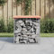 ARKEM Gartenbank aus Gabionen 43x44x42 cm Sitzbank Garten GabionenköRbe Gabionen Bank Outdoor Patio BäNke Massivholz Douglasie