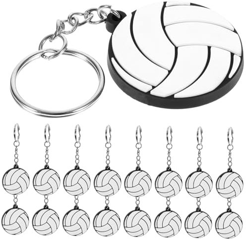 AUTSUPPL 20 Pezzi Di Ciondoli a Forma Di Pallavolo - Accessori Per Auto e Borse - Ideale Per Compleanno Di Giocatori e Appassionati Di Volleyball Gadget Unici Per Ragazze