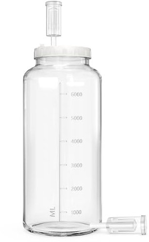 Absovetu Vaso de fermentación grande de 7,6 litros con esclusa de aire, vasos de fermentación, juego de iniciación para kéfir Kimchi, kéfir y verduras