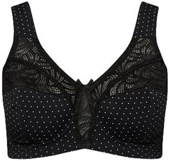 Ulla Popken Damen große Größen Übergrößen Plus Size Entlastungs-BH, Spitze, ohne Bügel, Cup C - F