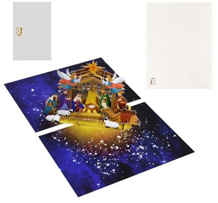 Weihnachtskarten für Weihnachtskrippen, Weihnachtskarten, Weihnachtskarten, religiöse Luxus-Weihnachtskarten, Karten für Valentinstag, Frauen, Freunde, Kinder