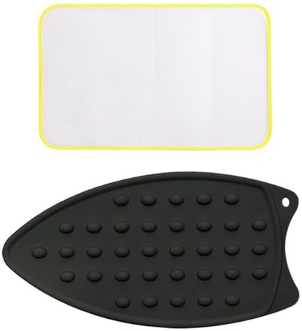 Alfombrilla de Planchar de Silicona, Almohadilla de Reposo de Siliconas, Alfombrilla de Planchado Portátil, Estera de Aislamiento Térmico de Plancha, Mini Almohadilla de Hierro de Silicona, Negro