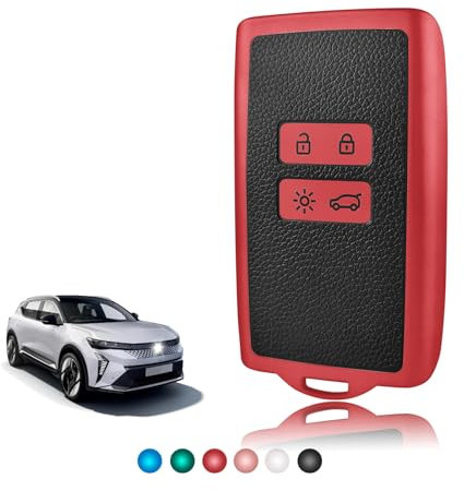 TOOMUME Coque Clé TPU Texture en Cuir, Etui Clé Étui Clé Adapté pour Renault Scenic 4 Megane 4 Clio 5 Espace 5 Kadjar Captur Arkana Austral Zoe Dacia Duster Sandero Stepway
