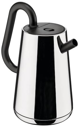 Alessi Toru NE01 B - Bollitore Elettrico di Design, in Acciaio Inossidabile 18/10 e in Resina Termoplastica, Presa Europea, 2400 W, 170 cl, Nero