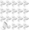 Grevosea 18 Pcs Cabinet Shelf Clips, Stainless Steel Metal Shelf Clips Heavy Duty Shelf Brackets Shelf Support Clips for DIY Kitchen Cabinets Bookshelf Wood Metal Shelving
