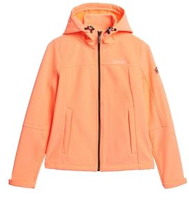 Superdry Damen Klassische Trekkerjacke mit Kapuze Pastelline Korallrot 42