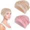 mtuihfo 2 Pack Chemo Kopfbedeckung Damen, Weiche Beanie Mützen mit Blumendesign Schlafmützen Krebs Kopfbedeckungen bei Turban Haarausfall