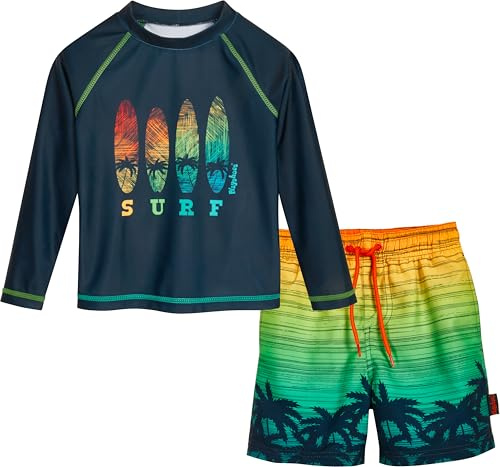 Playshoes Jungen Zweiteiler Lang Schwimmshirt, Set Langarm Surf, 134/140 cm