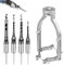 Set Punte Trapano, Supporto per Trapano con 4 Punte per Fori Quadrati 6,4/8/9,5/12,7 mm Supporto per Trapano Quadrato per Trapano da Tavolo e Trapano a Mano Set di Punte per Fori Quadrati 38-55 mm