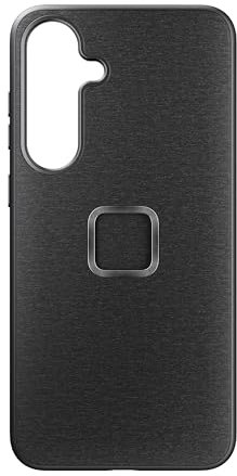 Peak Design Handyhülle für Samsung Galaxy S25+, Anthrazit, schlankes Profil, 2M Fallschutz, wetterfeste Stoffschale, SlimLink verbindet sich mit mobilen Halterungen & Gear