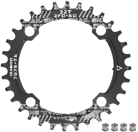 BESNIN 104 BCD Plato 30T 32T 34T 36T 38T 40T 42T 44T 46T 48T 50T 52T Platos Narrow-Wide de Single-Speed para Bicicletas de Carretera, BMX y MTB de 7/8/9/10/11/12 Velocidades