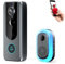 GuardianBell Pro – Smart WiFi Doorbell & Security Cam in One with Two-Way Audio, Motion Alerts, Auto Snapshots, Night Vision, Chime Included, 4000mAh Rechargeable Battery, IP65 Waterproof