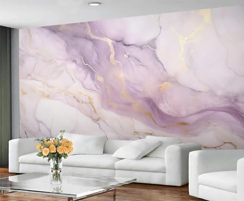 GIVLWF Papier peint marbre rose doré, papier peint autocollant marbre pour salon, peintures murales aquarelles pour chambre à coucher, grand papier peint nordique de luxe et décoration de chambre
