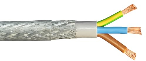 1.5mm² x 3 Core SY Control Cable – PVC Sheath | Galvanised Steel Braided Shield | Copper Conductors | Green/Yellow, Brown, Blue Cores (20)