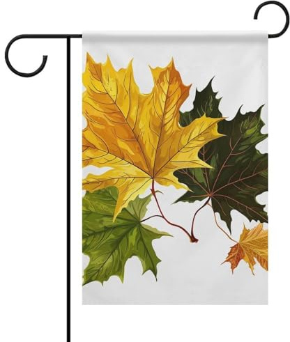 Bandiere da giardino su entrambi i lati, 31 x 46 cm, piccole bandiere da cortile per esterni, striscione per vacanze gialle e verdi Bandiera da giardino Summer Farmhouse iuta Bandiera di benvenuto per
