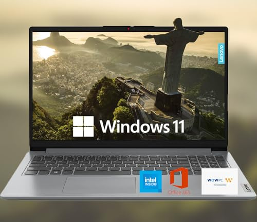 Lenovo 15.6 HD IdeaPad Anti-glare Screen w/ 1 Year Microsoft 365, 384GB SSD, 20GB RAM, Windows 11 Home, Up to 9.5 Hours Battery Life, Intel Processor, WiFi 6, HDMI, USB-C, SD Card Reader, w/WOWPC USB