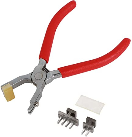 Leder-Lochzange, 4 mm, geräuschloses Nähen, Handwerkzeug, hochfester Stahl, rostfrei, langlebig, bequemer Griff für Lederhandwerk, DIY-Projekte