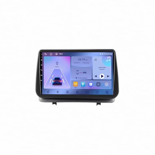 Autoradio GPS Navi für Renault Clio 3 CLIO3 2005-2014 Car Radio, Farbbdisplay mit Navi Fm/Am, WLAN, Apple Carplay, Android Auto, Lenkrad Strg, Dab, 4 Kern 1G+16G