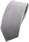 TigerTie Herren Krawatte 6 cm schmale Satin Tie in hellgrau grau silber einfarbig uni Business, festliche Veranstaltungen und Freizeit