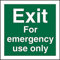 Seco Schild Exit For Emergency Use Only, halbstarrer Kunststoff, 100 x 100 mm, 1 mm