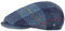 LIERYS Capri Harris Tweed Flatcap - Schirmmütze Herren - Elegante Wintercap mit Karomuster - Handmade in Italy - Herbst/Winter blau 58 cm