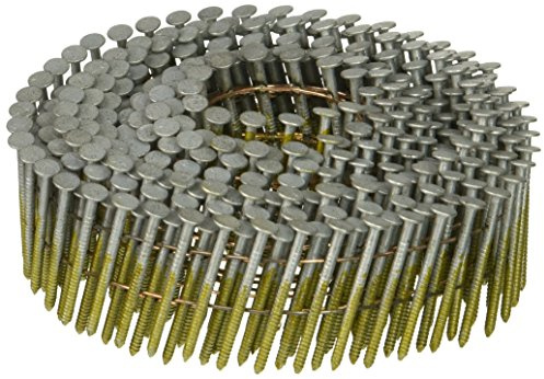 BOSTITCH Siding Nails, Wire Collated Coil, Thickcoat Galvanized, Round Head, 15-Degree, Ring Shank, 1-1/4-Inch x .080-Inch, 4200-Pack (C3R80BDG)