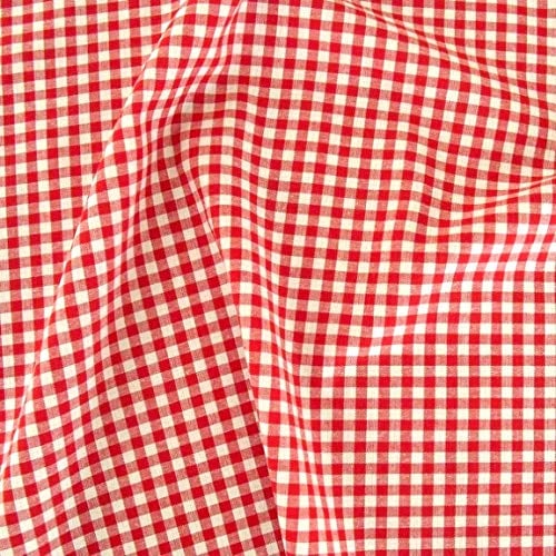 TOLKO 50cm Baumwollstoff Meterware kariert | Landhaus Karo Stoff als Kleiderstoff Dekostoff Vorhang Gardine Kissen Schürze Bezugsstoff 150cm breit Baumwoll-Stoffe zum Nähen