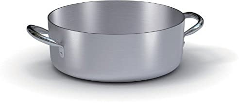 Ballarini 7016.28 Casseruola Bassa Professionale in Alluminio, 2 Manici, Ø 28 x H 10,5 cm x 6 lt