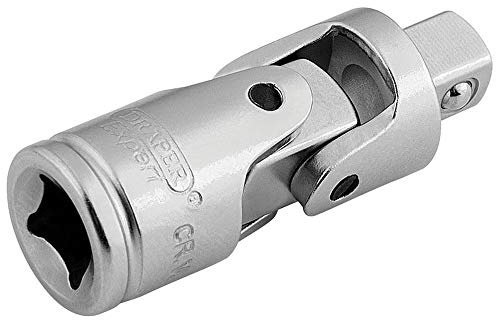 Draper 16792 1/4-Inch Square Drive Satin Chrome Universal Joint, Blue