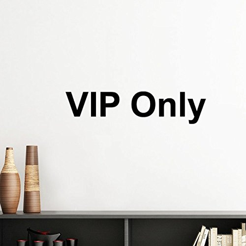 DIYthinker VIP Nur Symbol-Muster Silhouette entfernbarer Wand-Aufkleber Wand-DIY Tapete Vinyl Room Home Decor Aufkleber 30Cm Schwarz