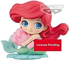 Banpresto -85276 Q Posket, Disney Figure, Ariel Shell Milky, Multicolor (Bandai 85276)