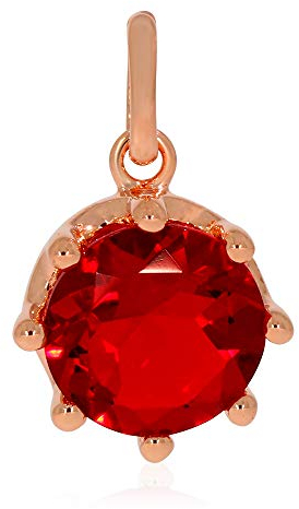 Anhänger mit 10 mm Red-HT Quarz ca. 3,6 ct. rosèvergoldet