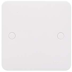 Schneider Electric - Lisse White Moulded, Single Blank Plate, GGBL8010, White, Pack of 10