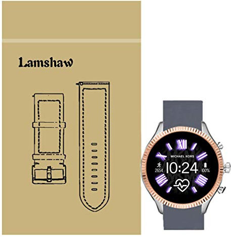 LvBu Armband Kompatibel Für MK Lexington 2, Sport Silikon Classic Ersatz Uhrenarmband Für MK Lexington 2 Smartwatch (Grau)