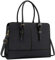 Lubardy Handtasche Damen Shopper Damen Groß Wasserdicht 15.6 Zoll Leder Laptop Tasche für Büro Arbeit Business Schule Schwarz