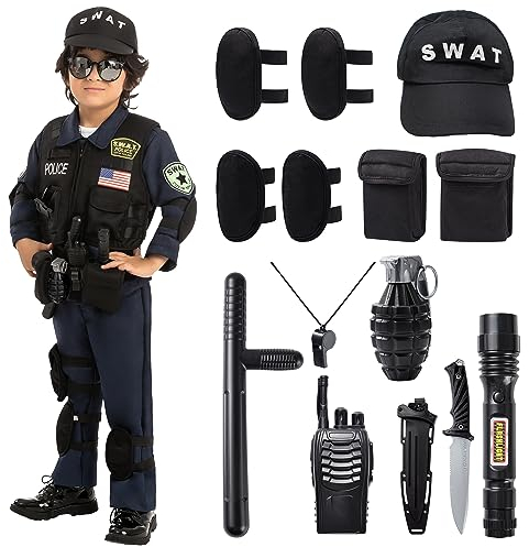 Spooktacular Creations Police SWAT Costume for Kids Halloween Cosplay, S.W.A.T. Police Officer (Small (5 – 7 yrs))