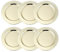 Insun Lot de 6 Ronde Assiettes de Service Décorative Assiettes de Présentation en Acier Inoxydable or 30cm diamètre