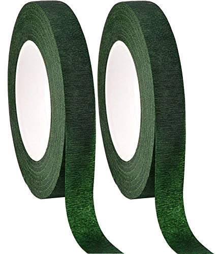 2PCS Floral Stem Ruban Floral Stem Wrap Ruban auto-adhésif Bouquet bande bricolage fleurs Fournitures Fleuriste Vert autoadhésifs Rubans Fournitures de bricolage fleurs
