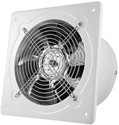 8 inch Exhaust Fan, 735 CFM Wall Mounted Vent Fans, Ventilation Blower for Ceiling Bathroom Attic Window Basement Ventilation Fan, 110V 80W (White, 8 inch)
