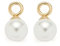JEWELS BY LEONARDO Ohrring-Einhänger Beauty's Perla Beau • Creolen-Anhänger aus goldfarbenem Edelstahl • Charms mit weißen Imitations-Perlen • Schmuck Geschenk für Frauen • 021627